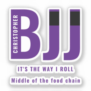 Personalized BJJ Way I Roll Jiu Jitsu Purple Belt
