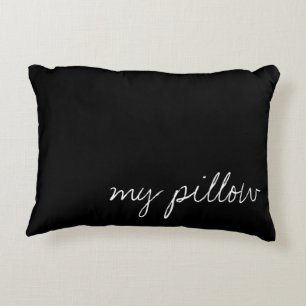 Personalized Black Accent Pillow