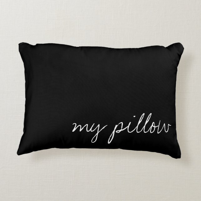 Personalized Black Accent Pillow (Back)