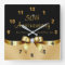 Personalized Black and Gold 50th Anniversary Clock