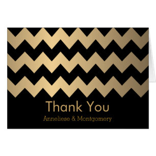 Personalized Black and Gold Chevron - Blank