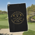 Personalized Black And Gold Hole in One Golf Towel<br><div class="desc">Personalize the name,  location hole number and date to create a great keepsake to celebrate that fantastic hole in one. Designed by Thisisnotme©</div>