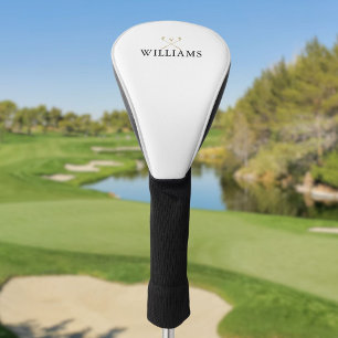 Personalized Black And Gold Name Golf Clubs Golf Head Cover
