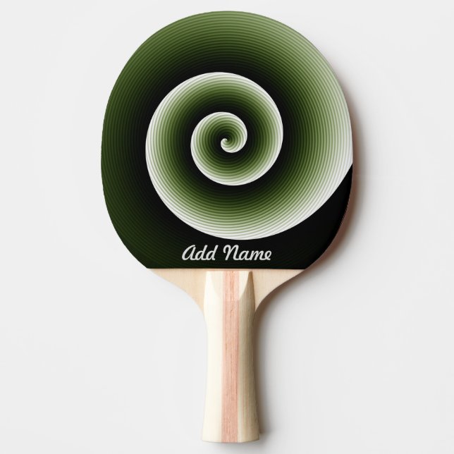 Personalized Black and Green Cool Pattern   Ping Pong Paddle (Front)