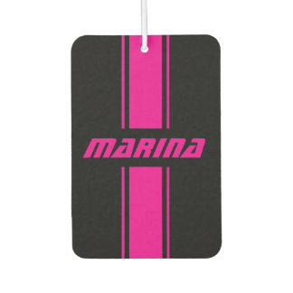 personalized black and pink Set of Car Mats Air Freshener