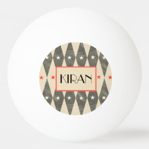 Personalized Black and Red Casino Ping Pong Ball