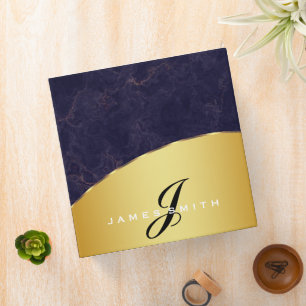 Personalized Black and Red Gold Faux Confetti Binder