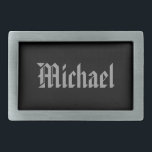 Personalized Black and Silver Belt Buckle<br><div class="desc">This Personalized Black and Silver Belt Buckle is the perfect gift for any groomsman,  groom,  or family member!</div>