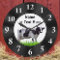 Personalized Black and White COW Clock
