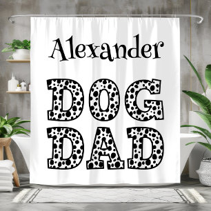 Personalized Black and White Dog Dad 
