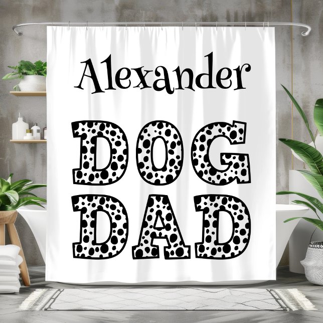 Personalized Black and White Dog Dad  (Creator Uploaded)