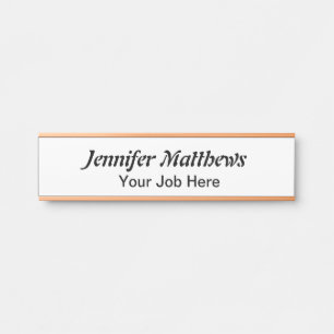 Personalized black and white  door sign