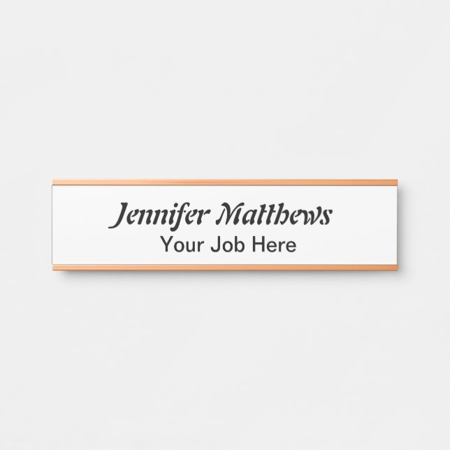 Personalized black and white  door sign (Front)