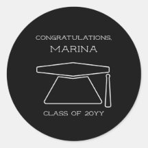 Personalized Black and White Graduation Party