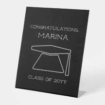 Personalized Black and White Graduation Party