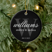 Personalized Black and White Monogram