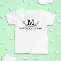 Personalized Black And White Name Monogram Age