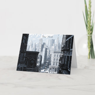 Personalized Black and White New York NYC card