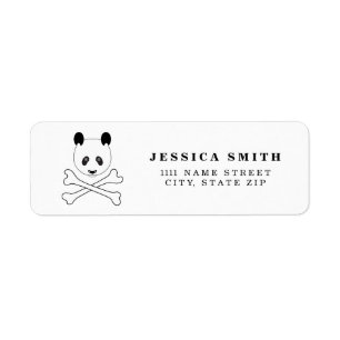 Personalized Black and White Pirate panda