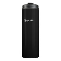 Personalized Black and white script chic
