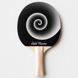 Personalized Black and White Stylish Pattern Ping Pong Paddle
