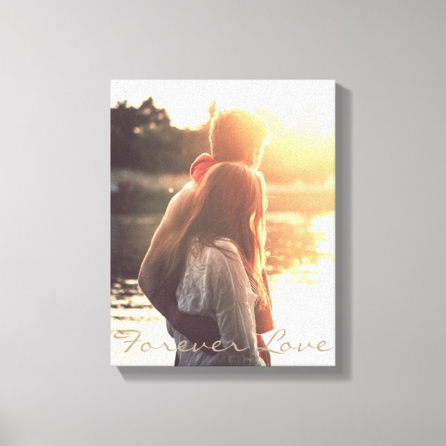 Personalized black and white vertical photo canvas print (Front)