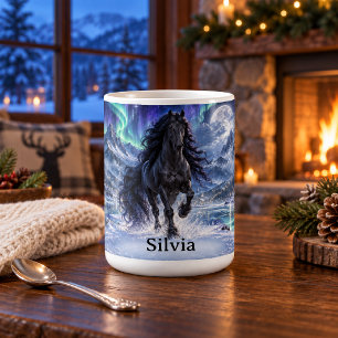 Personalized Black Andalusian Horse Coffee Mug