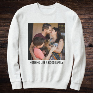 Personalized Black Ash Cat Mom Family Pet Photo Sweatshirt