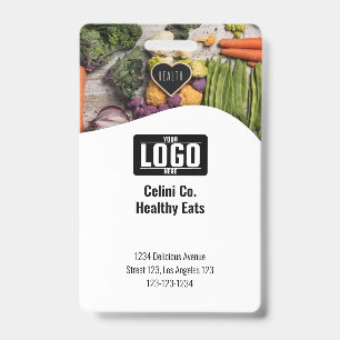 Personalized Black Badges with Photo & Logo - Prof