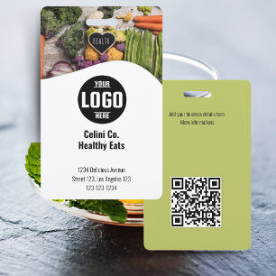 Personalized Black Badges with Photo & Logo - Prof