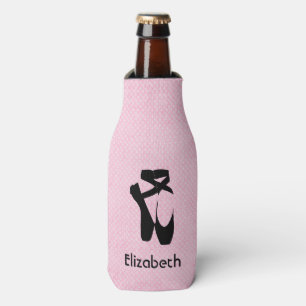 Personalized Black Ballet Shoes En Pointe Bottle Cooler
