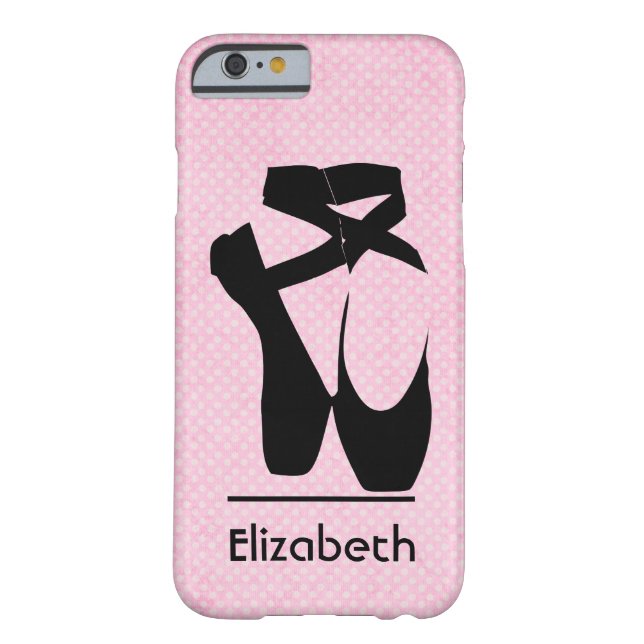 Personalized Black Ballet Shoes En Pointe Case-Mate iPhone Case (Back)