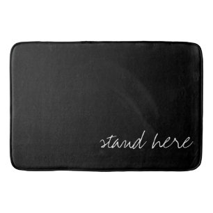 Personalized Black Bath Mat