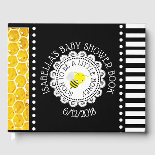Personalized Black bee Bumblebee Baby Shower Book