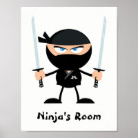Personalized Black Belt Ninja Warrior Two Katana