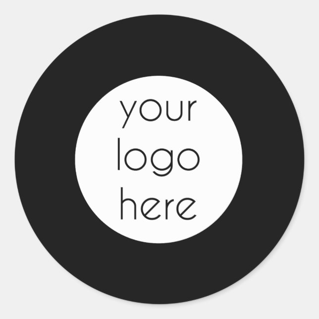 Personalized Black Business Logo Label Brand (Front)