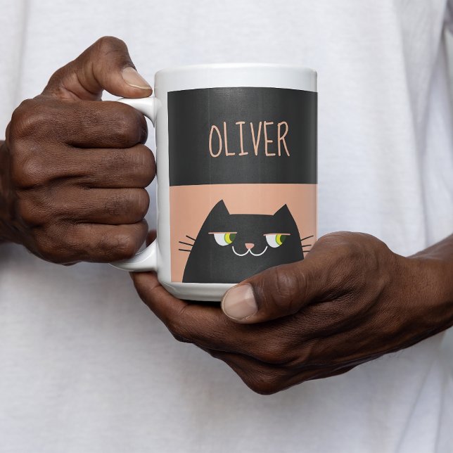 Personalized Black Cat Mug Name Gift (Creator Uploaded)