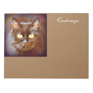 Personalized black cat notepad