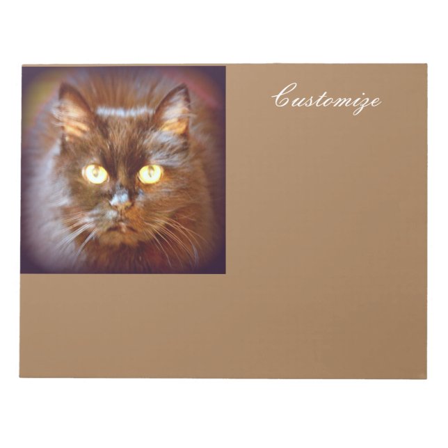 Personalized black cat  notepad (Front)