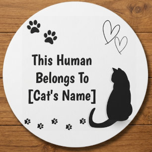 Personalized Black Cat Sticker