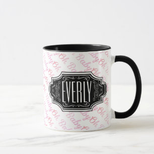 Personalized Black Chalkboard Name Plate Mug
