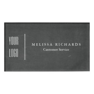 Personalized Black Chalkboard Small Name Badge