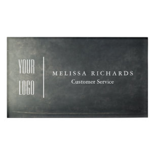 Personalized Black Chalkboard Small Name Badge