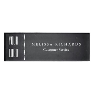 Personalized Black Chalkboard Small Name Badge