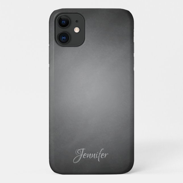 Personalized Black Chalkboard Vignette Case-Mate iPhone Case (Back)