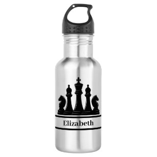 Personalized Black Chess Pieces 532 Ml Water Bottle