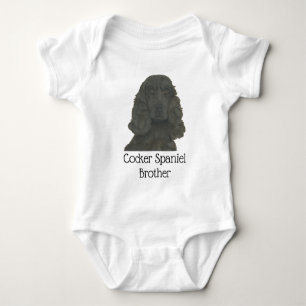 Personalized Black Cocker Spaniel Dog Baby Bodysuit