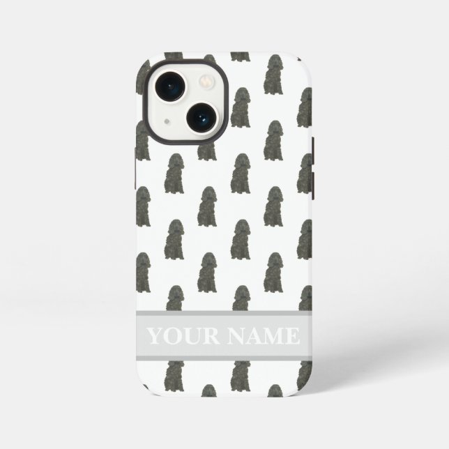 Personalized Black Cocker Spaniel Dog iPhone Case (Back)