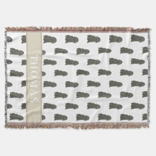 Personalized Black Cocker Spaniel Throw Blanket