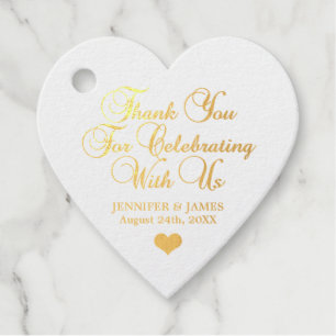 Personalized Black Colour Gold Thank You Wedding F Favour Tags